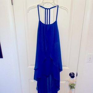 Arden B High low royal blue chiffon dress